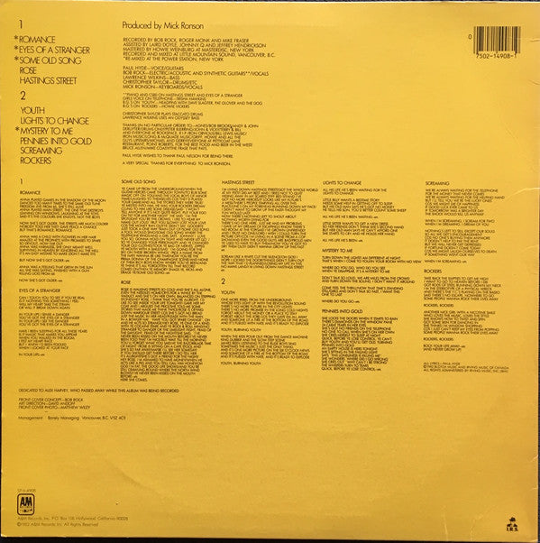Payola$ : No Stranger To Danger (LP, Album, Ele)