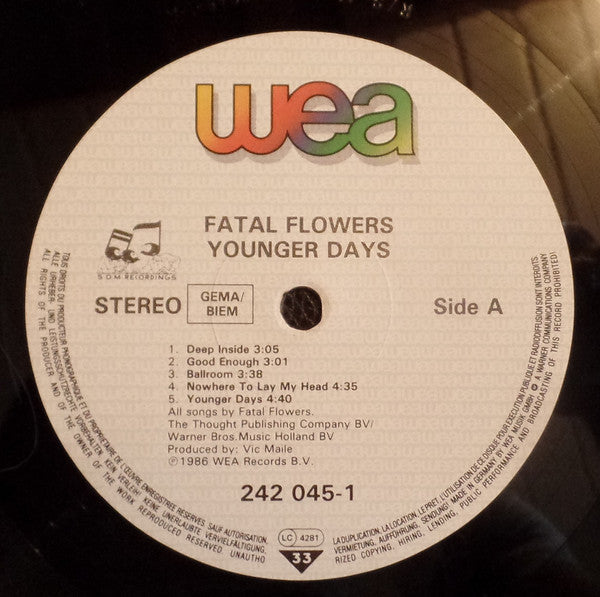 The Fatal Flowers : Younger Days (LP, Album)