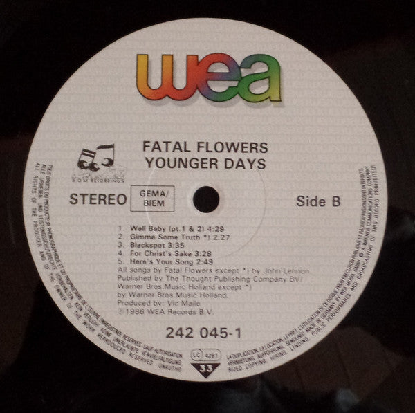 The Fatal Flowers : Younger Days (LP, Album)
