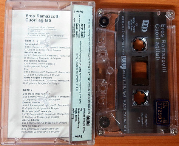 Eros Ramazzotti : Cuori Agitati (Cass, Album, RE)