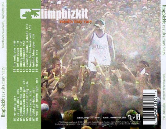 Limp Bizkit : Results May Vary (CD, Album)