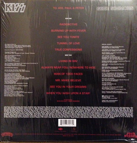 Kiss, Gene Simmons : Gene Simmons (LP, Album, Ltd, RE, RM, 180)