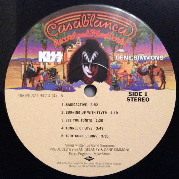 Kiss, Gene Simmons : Gene Simmons (LP, Album, Ltd, RE, RM, 180)