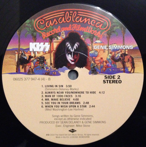 Kiss, Gene Simmons : Gene Simmons (LP, Album, Ltd, RE, RM, 180)