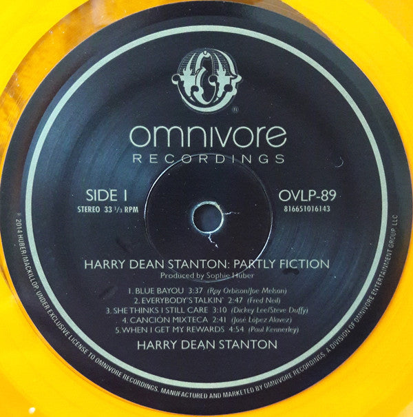 Harry Dean Stanton : Partly Fiction (LP, Album, Ora)