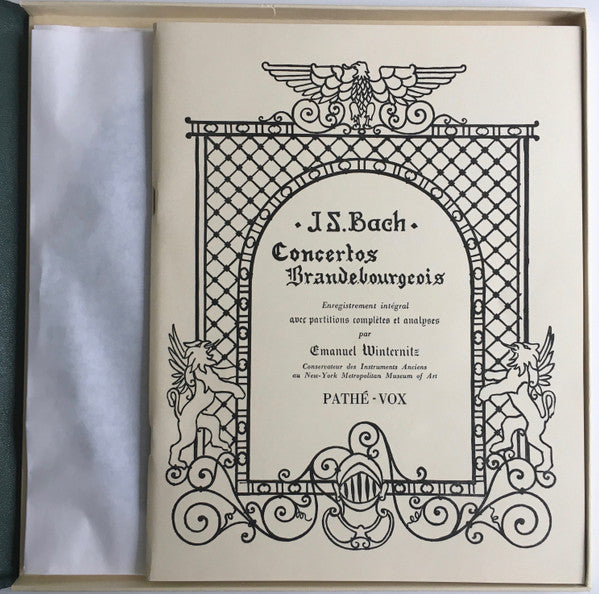 Johann Sebastian Bach, Jascha Horenstein : 6 Concertos Brandebourgeois - Enregistrement Intégral Avec Partitions Complètes Et Analyses - Bach  (2xLP)