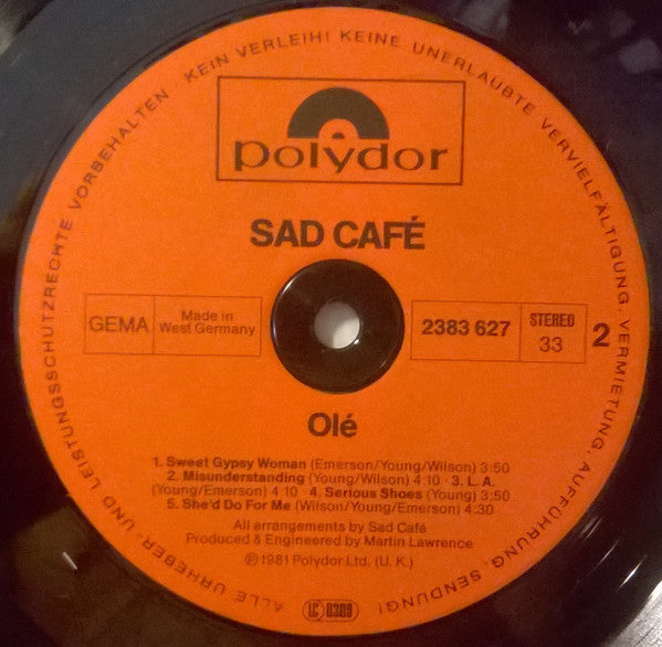 Sad Café : Olé (LP, Album)