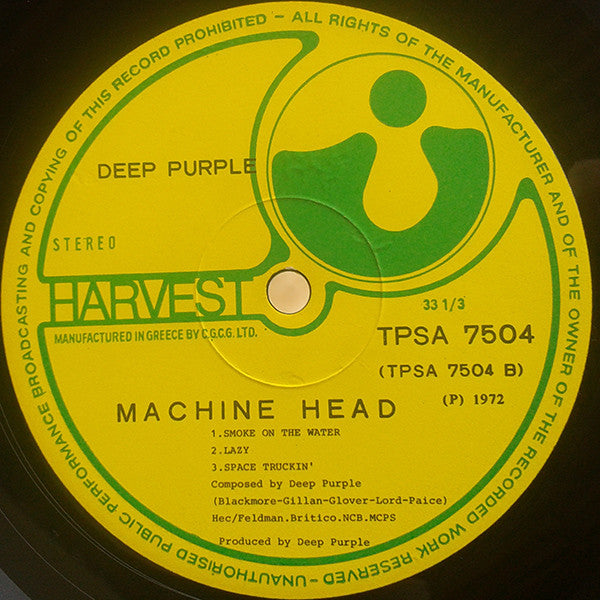 Deep Purple : Machine Head (LP, Album)