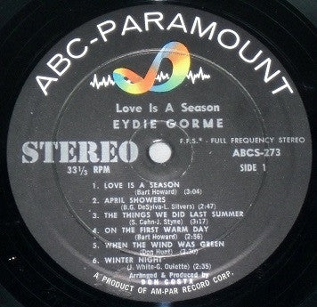 Eydie Gormé : Love Is A Season (LP, Album)