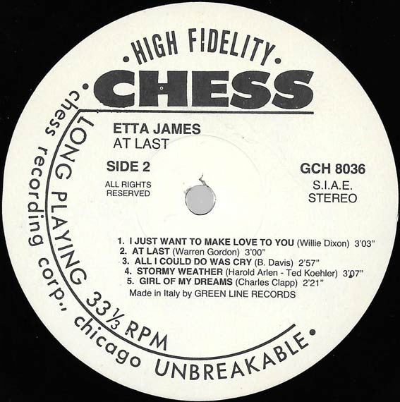 Etta James : At Last! (LP, Album, RE)