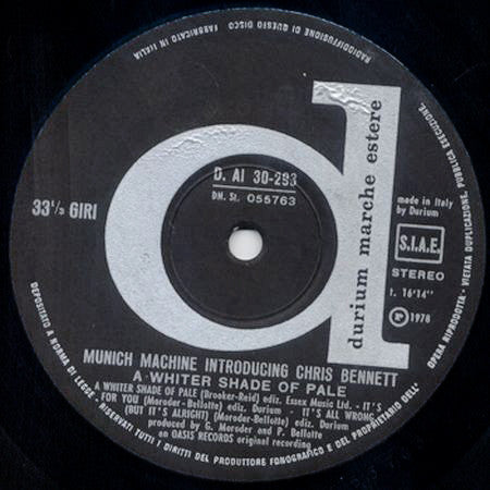 Munich Machine Introducing Chris Bennett : A Whiter Shade Of Pale (LP, Album)