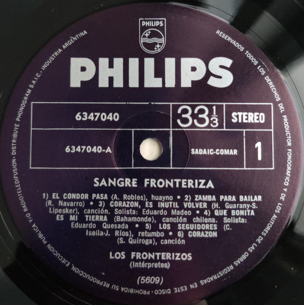 Los Fronterizos : Sangre Fronteriza (LP, Album)