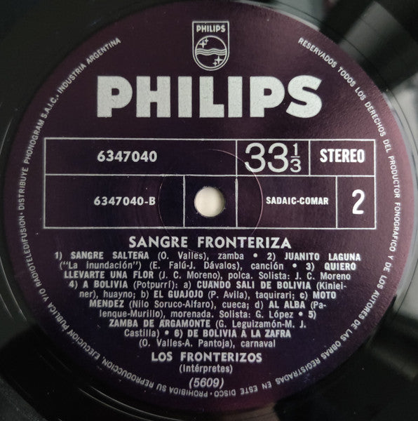 Los Fronterizos : Sangre Fronteriza (LP, Album)