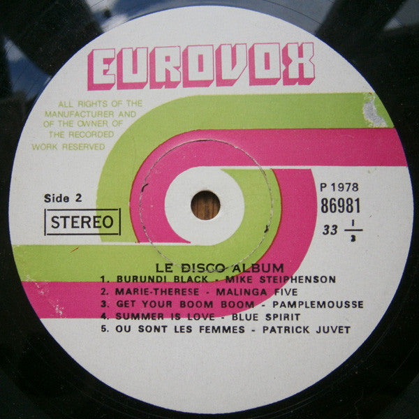 Various : Le Disco Album (LP, Comp, Mixed)