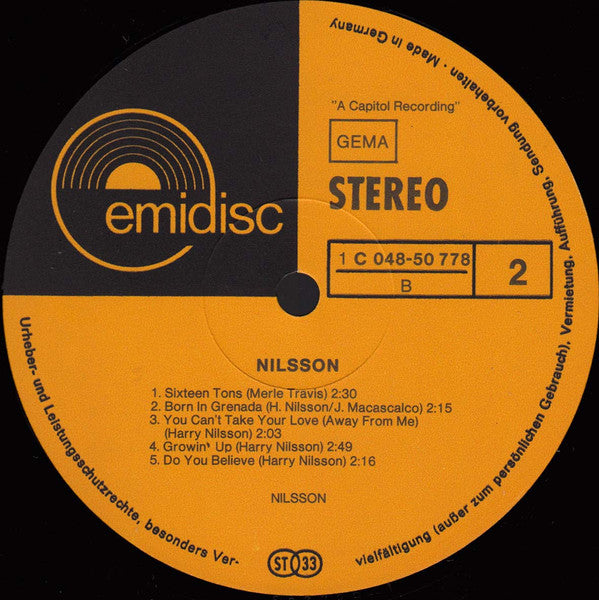 Harry Nilsson : Nilsson (LP, Comp)