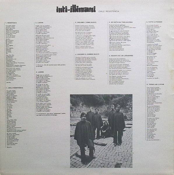 Inti Illimani : Inti-Illimani 6 - Chile Resistencia (LP, Album, RE, Gat)