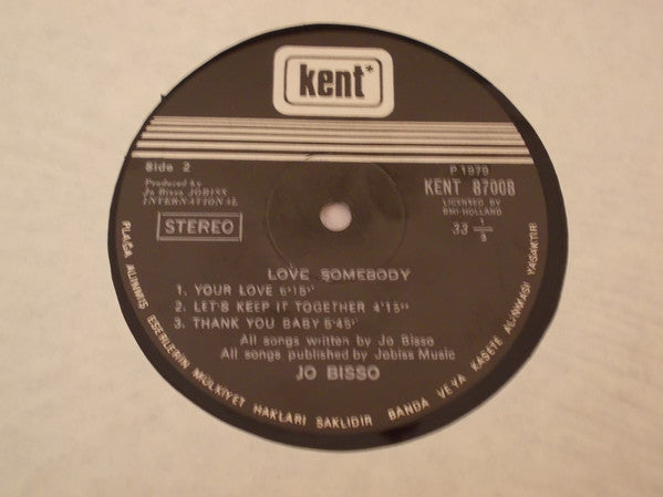 Jo Bisso : Love Somebody (LP, Album)