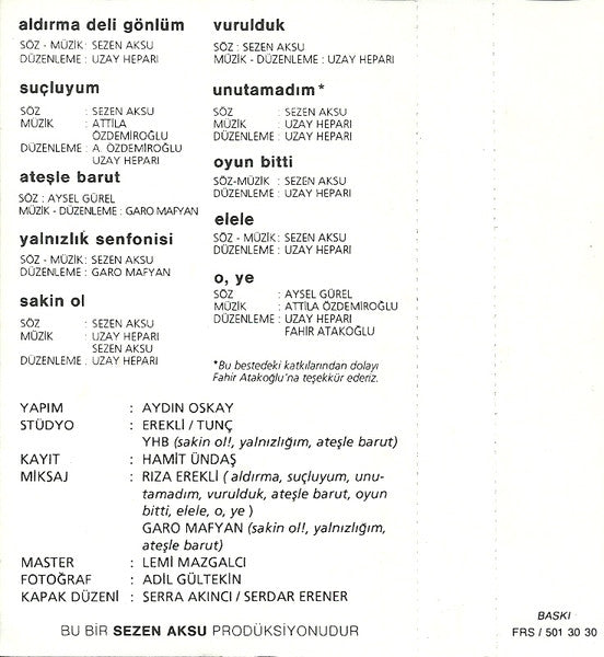 Sertab Erener : Sakin Ol! (Cass, Album)