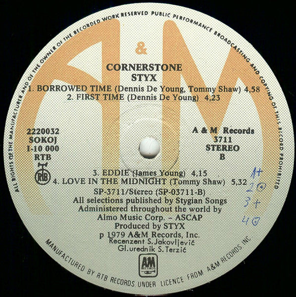 Styx : Cornerstone (LP, Album)