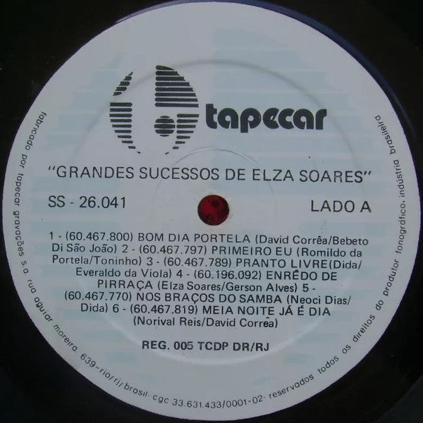 Elza Soares : Grandes Sucessos De Elza Soares (LP, Comp)