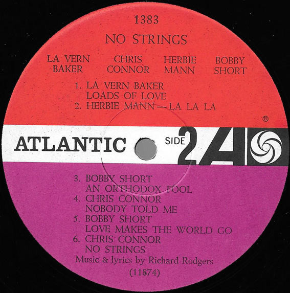 LaVern Baker / Chris Connor / Herbie Mann / Bobby Short : Richard Rodgers' No Strings. An After-Theatre Version (LP, Album, Mono)