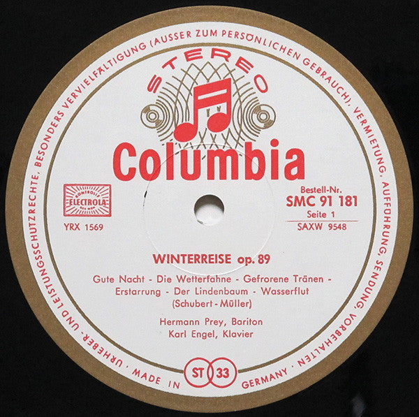 Franz Schubert, Hermann Prey, Karl Engel : Winterreise (2xLP, RP + Box)