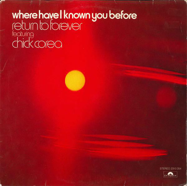Return To Forever Featuring Chick Corea : Where Have I Known You Before (LP, Album)