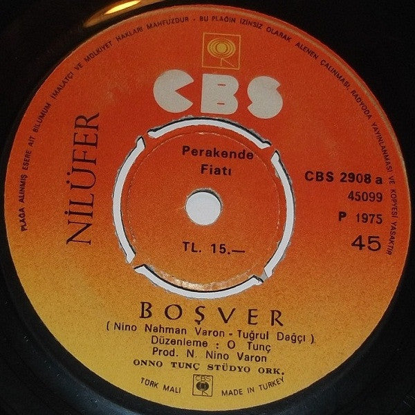 Nilüfer : Boşver / Boşverdim (7", Single)