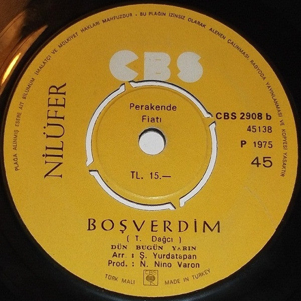 Nilüfer : Boşver / Boşverdim (7", Single)