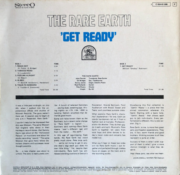 Rare Earth : Get Ready (LP, Album)