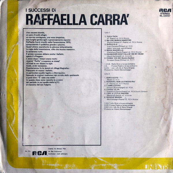 Raffaella Carrà : I Successi Di Raffaella Carrà (LP, Comp)