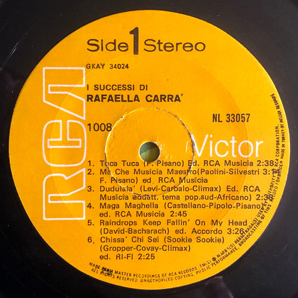 Raffaella Carrà : I Successi Di Raffaella Carrà (LP, Comp)