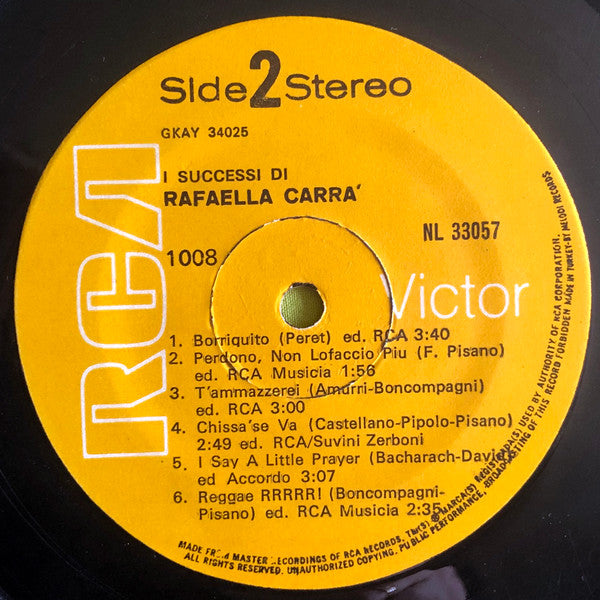 Raffaella Carrà : I Successi Di Raffaella Carrà (LP, Comp)