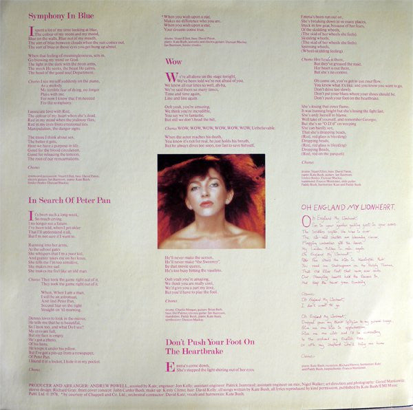 Kate Bush : Lionheart (LP, Album, Gat)
