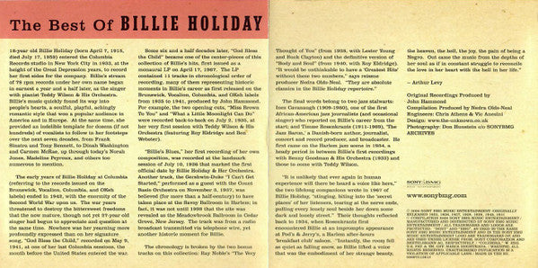 Billie Holiday : The Best Of Billie Holiday (CD, Comp)