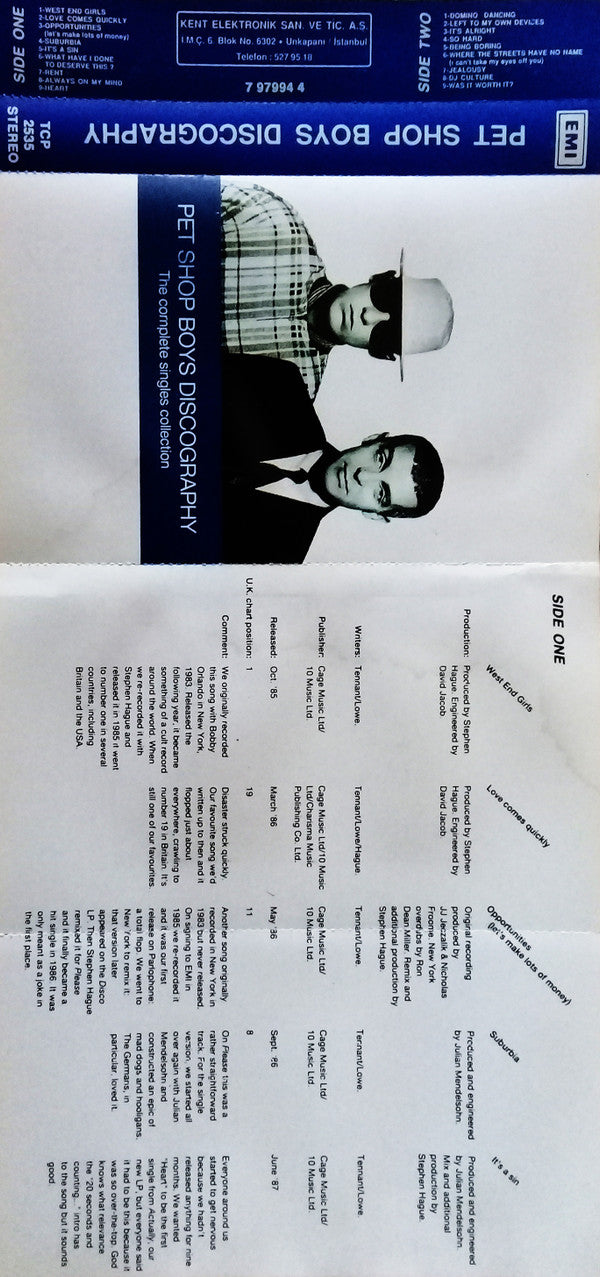 Pet Shop Boys : Discography (The Complete Singles Collection) (Cass, Comp)