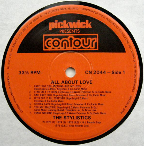 The Stylistics : All About Love (LP, Comp)