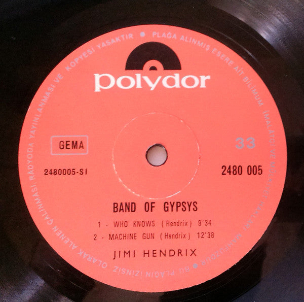 Jimi Hendrix : Band Of Gypsys  (LP, Album)