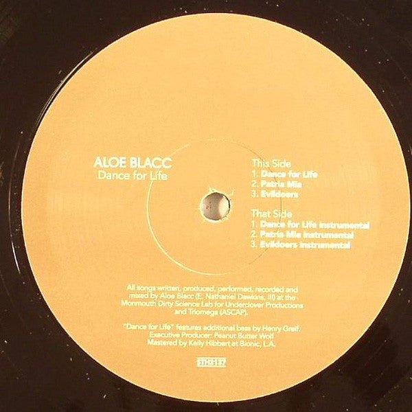 Aloe Blacc : Dance For Life (12")