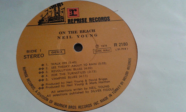 Neil Young : On The Beach (LP, Album)