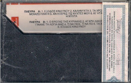 Γιάννης Σπανός - Άλκηστις Πρωτοψάλτη - Διονύσης Θεοδόσης : Έξοδος Κινδύνου (Cass, Album)