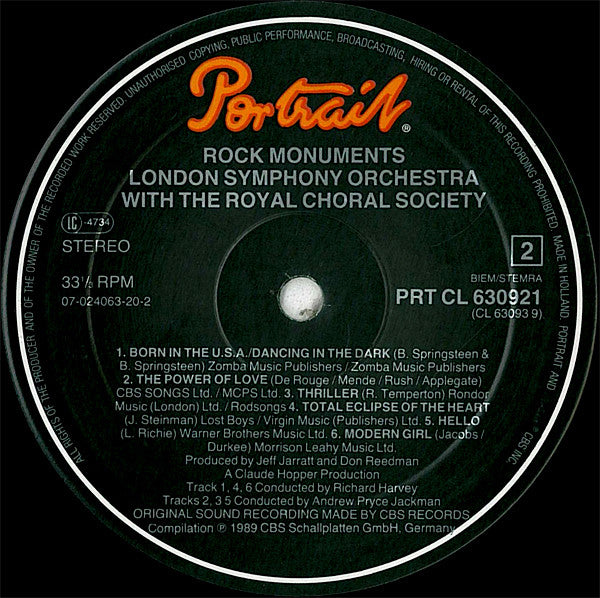 London Symphony Orchestra : Rock Monuments (2xLP)