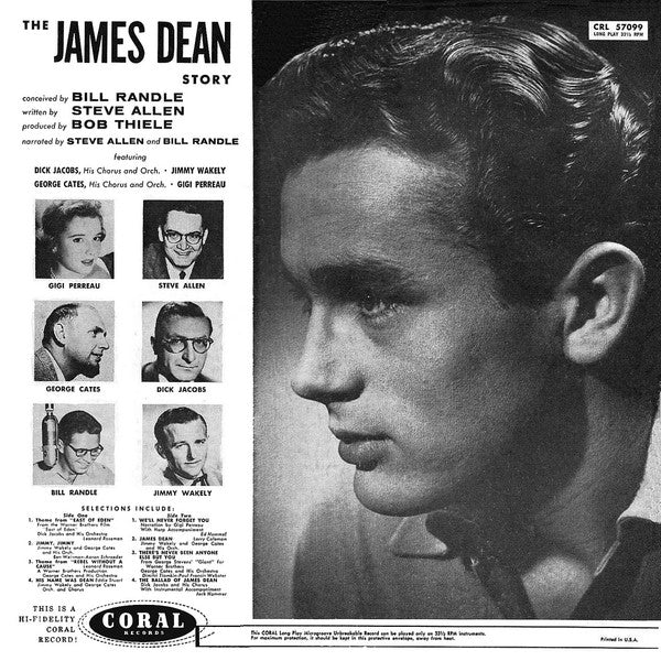 Steve Allen (3), Bill Randle : The James Dean Story (LP, Mono)
