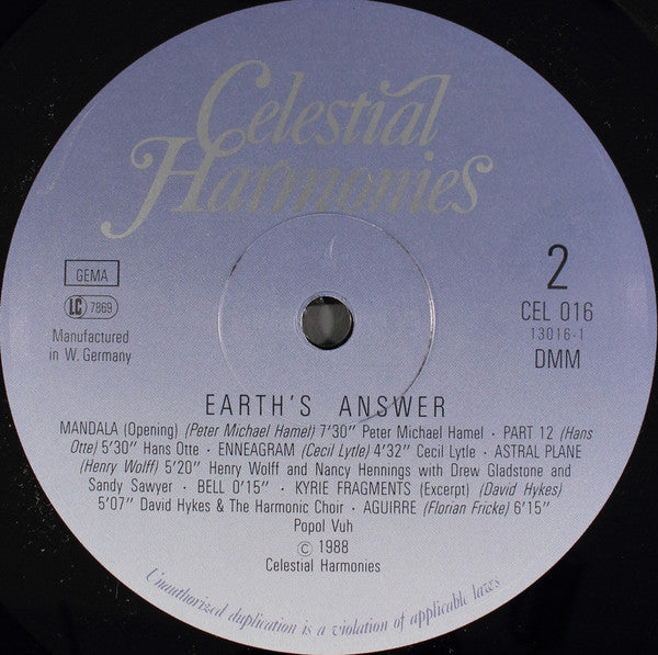 Various : Earth's Answer (LP, Comp)