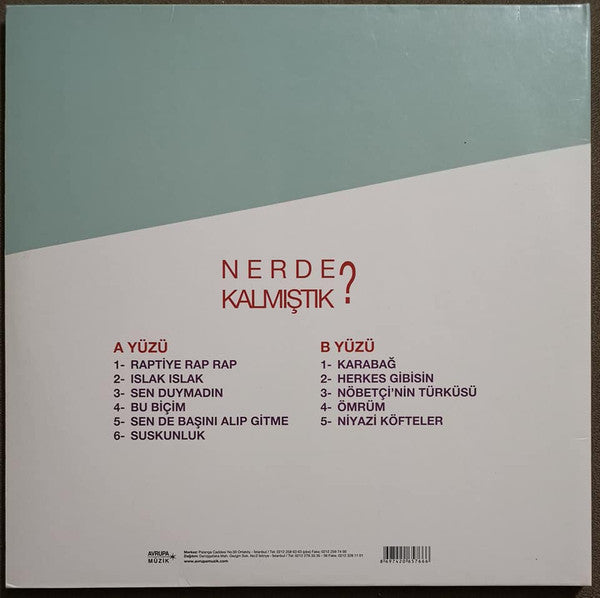 Cem Karaca, Cahit Berkay & Uğur Dikmen : Nerde Kalmıştık? (LP, Album, RE)