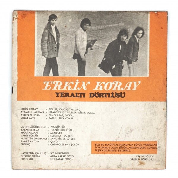 Erkin Koray, Yeraltı Dörtlüsü : Belki Bir Gün Anlarsın / Nihansın Dideden (7", Single)
