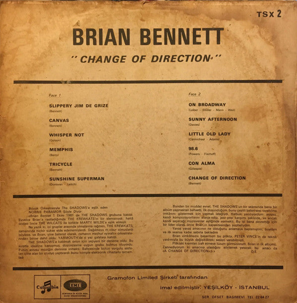 Brian Bennett : Change Of Direction (LP, Album)