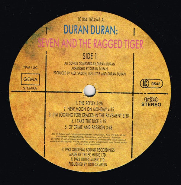 Duran Duran : Seven And The Ragged Tiger (LP, Album)