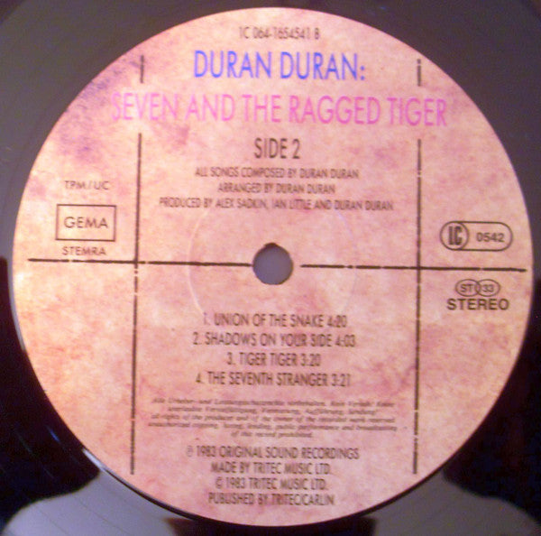 Duran Duran : Seven And The Ragged Tiger (LP, Album)