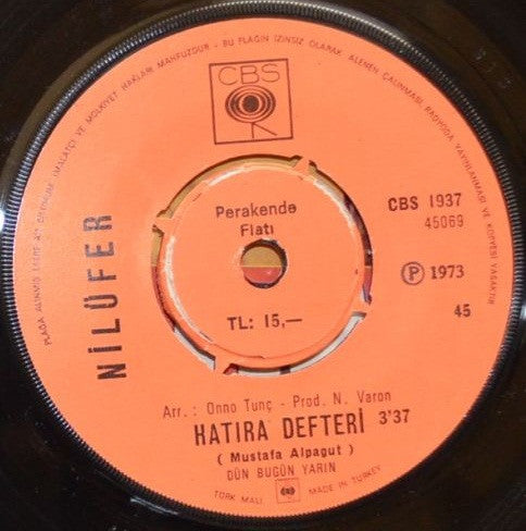 Nilüfer : Sende Söyle (Goodbye Mama) / Hatıra Defteri (7", Single)
